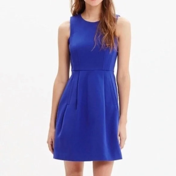 cobalt fit and flare dress Portia & Scarlett PS22528 Metallic Fit-n-Flare Dress – Formalwear Outlet